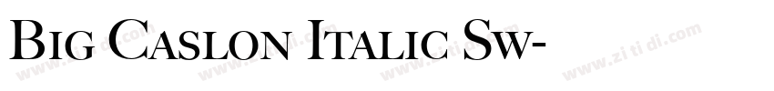 Big Caslon Italic Sw字体转换 Big Caslon Italic Sw字体转换